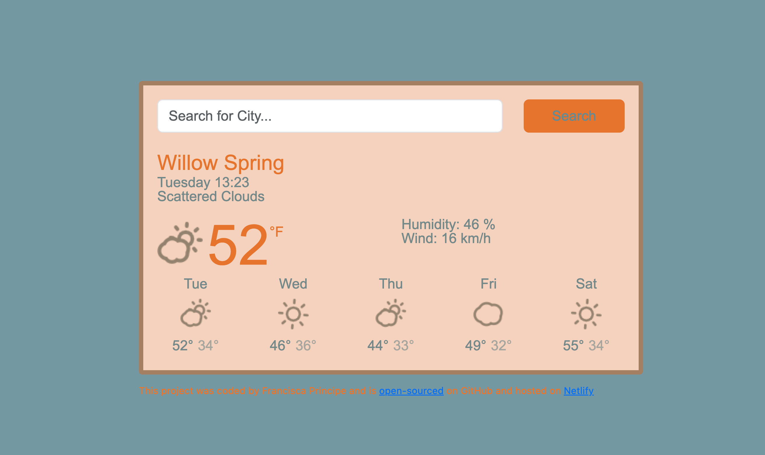 React Weather App Image